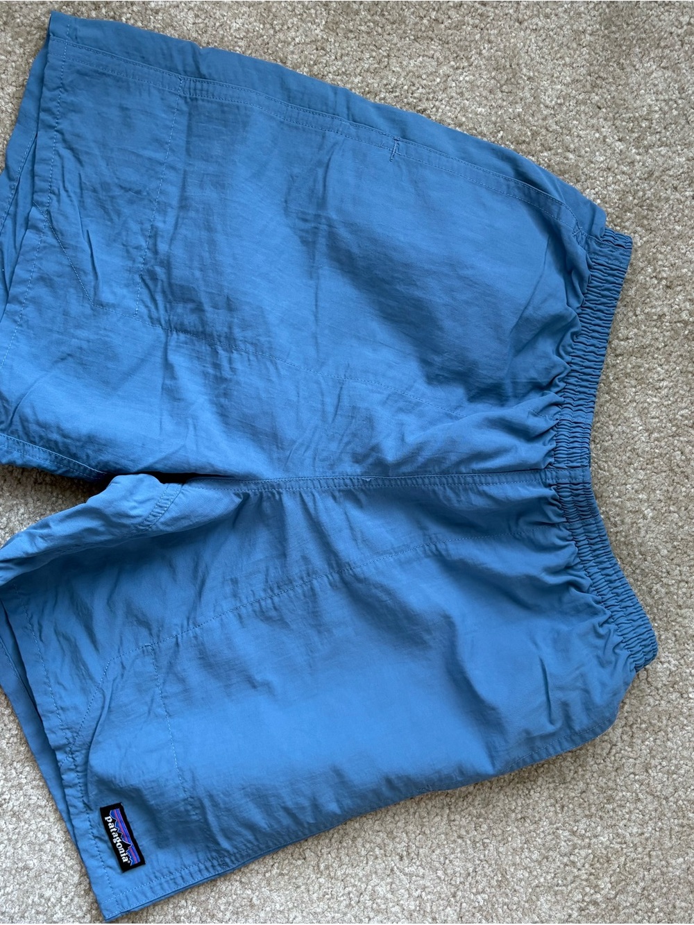 Patagonia Men's Blue 7” Baggies Elastic-Waist Shorts